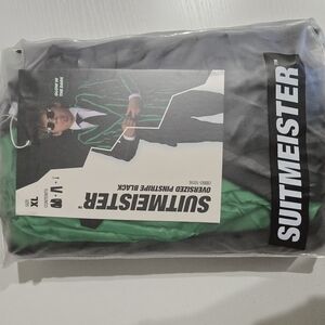 Green and Black Striped Suit Costume